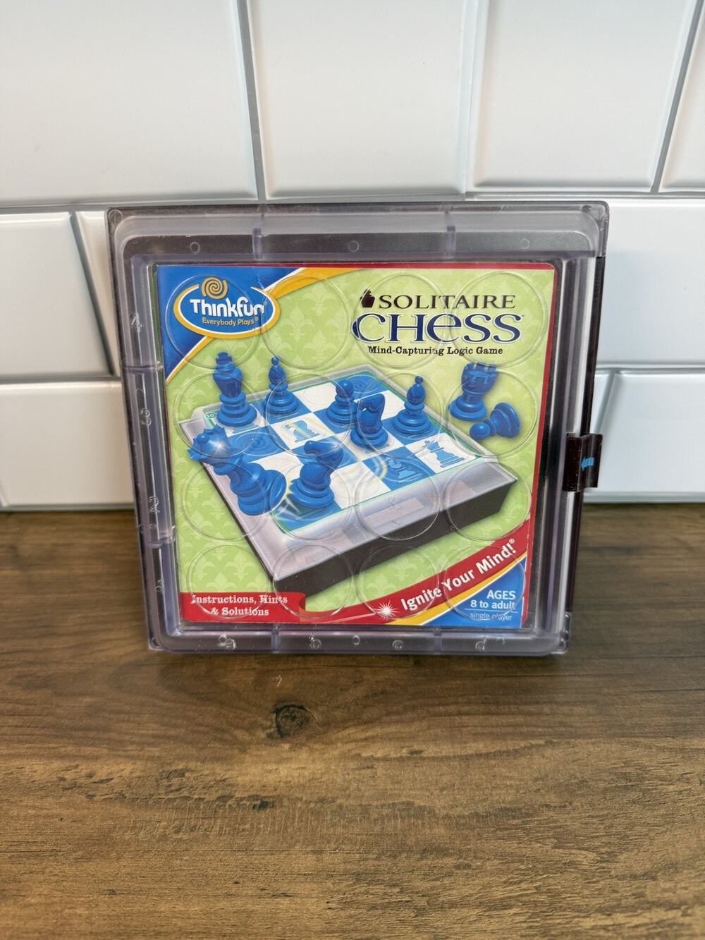 ThinkFun Solitaire Chess Single Player Logic Puzzle Game w/ Challenge Cards 8+